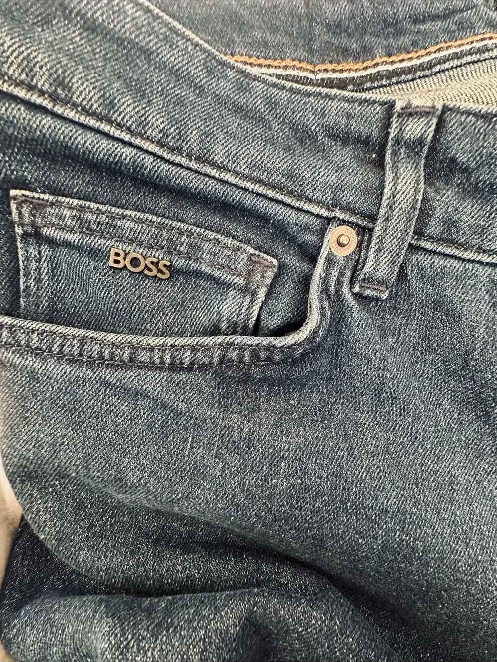 Hugo Boss Bright Blue Denim Jeans Tag - Picture 6 of 7